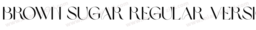Brown Sugar Regular Version1000字体转换